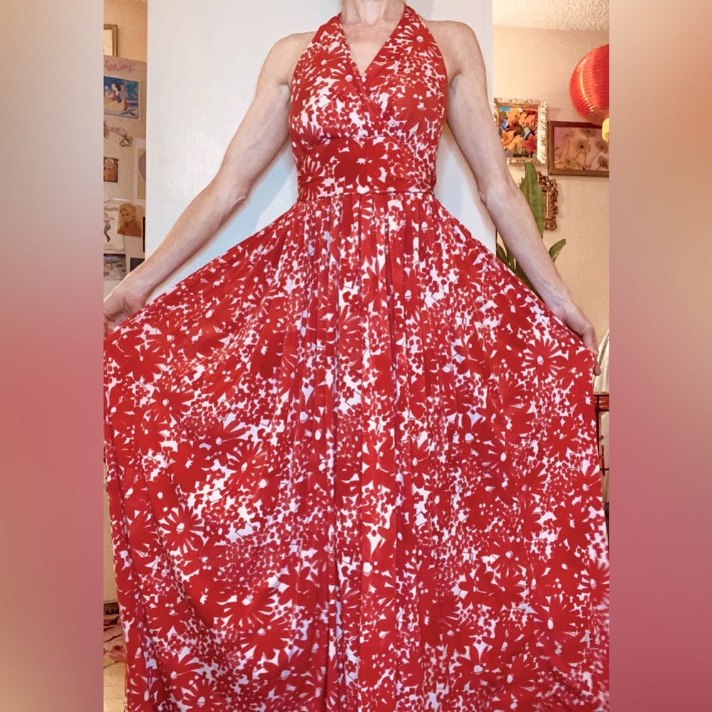 Melissa Masse colorful maxi dress. Small or Medium. Beautiful!!